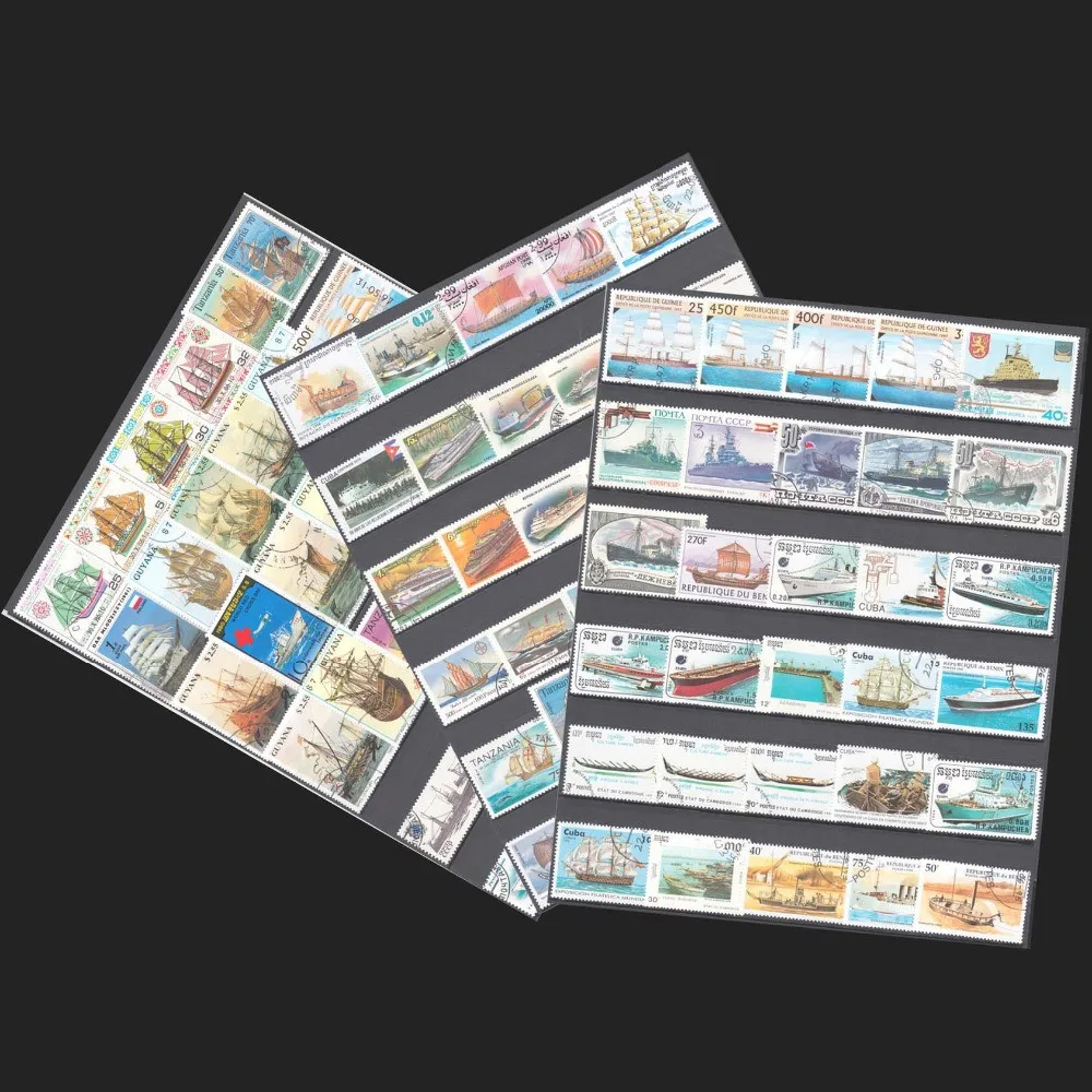 100 selos especiais de navios  - Collectible Vintage Postage Stamps avaliação e preço