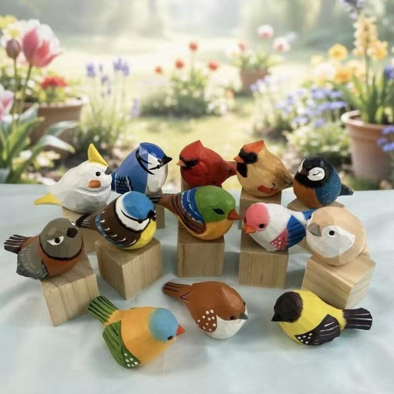 Figuras de Pássaros de Madeira - Vintage Collectibles Store avaliação e preço