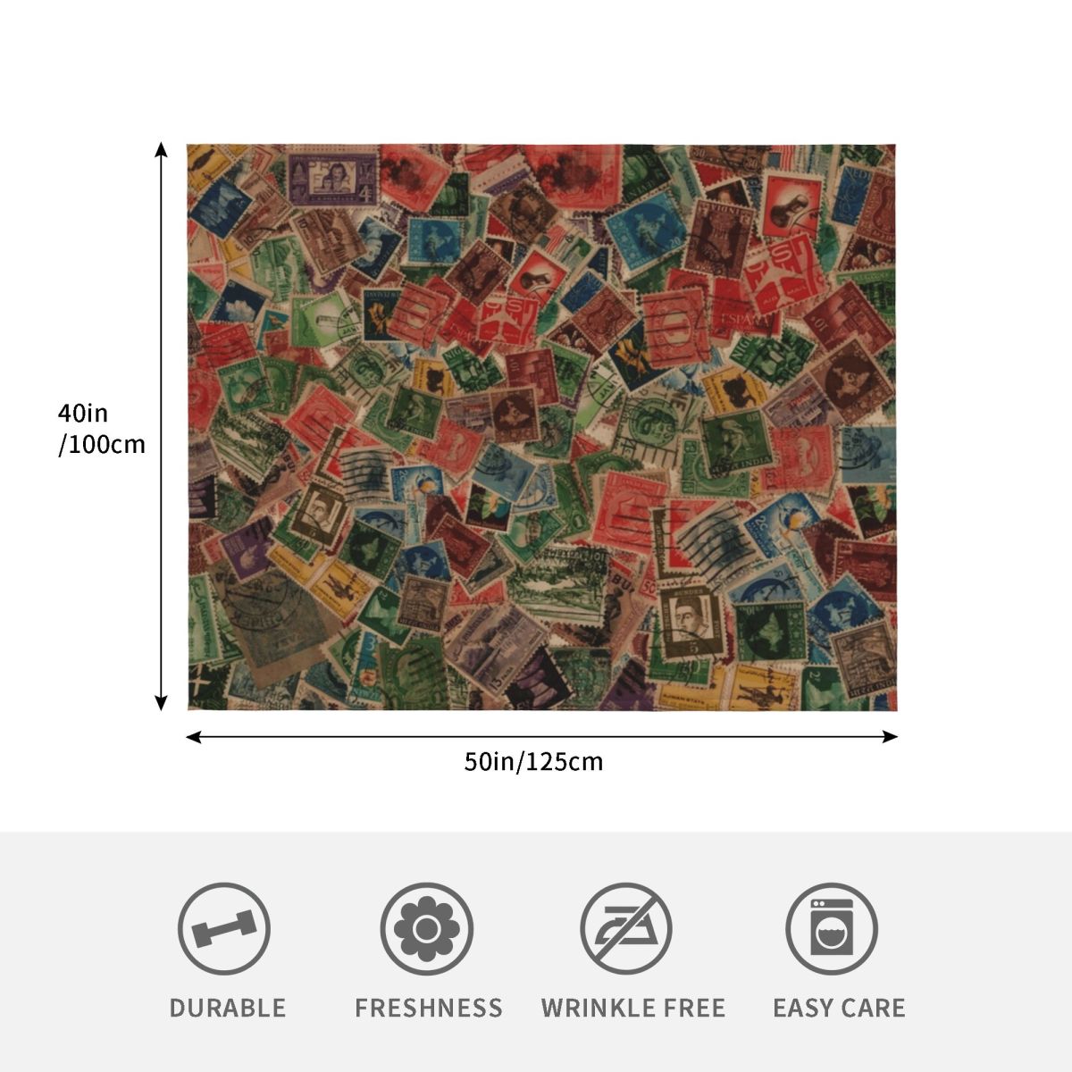 Manta Decorativa de Luxo com E - Collectible Vintage Postage Stamps avaliação e preço